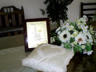 The wedding pillow at Yermasoyia Town Hall in Cyprus.