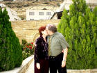 Linda and Graham Crabtree kiss in Cyprus.