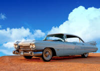 A classic car - the 1959 Cadilac to take the bride or groom to the church or registry office in Cyprus - pure American memorabelia