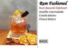 coctails in Cyprus - old fashioned rum
